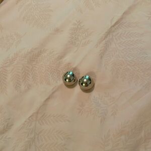 Silver ball earrings